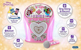 eKids Disney Princess Karaoke Machine, Bluetooth Speaker with Microphone for Kids, Speaker with USB Port to Play Music, Easily Access Disney Karaoke Playlists with New EZ Link Feature