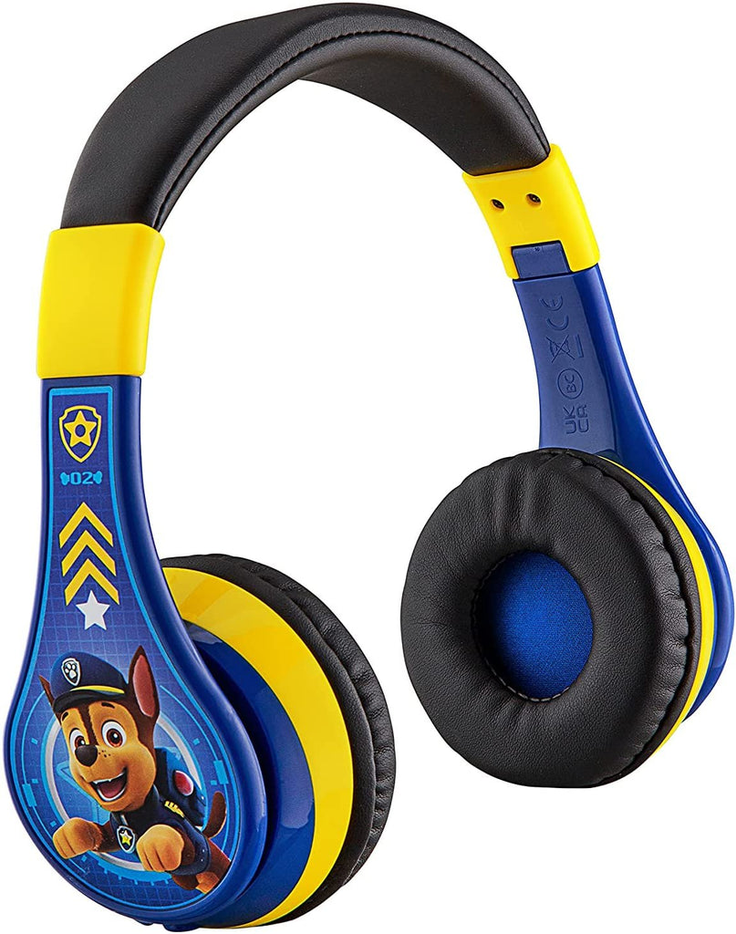 eKids Paw Patrol Kids Bluetooth Headphones, Wireless Headphones with Microphone Includes Aux Cord, Volume Reduced Kids Foldable Headphones for School, Home, or Travel