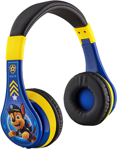 eKids Paw Patrol Kids Bluetooth Headphones, Wireless Headphones with Microphone Includes Aux Cord, Volume Reduced Kids Foldable Headphones for School, Home, or Travel