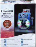 Frozen 2 Bluetooth CDG Karaoke Machine for Kids with LED Disco Party Lights, Built in Mic