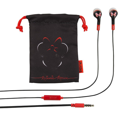Minnie Mouse Noise Isolating Earphones with Pouch, DI-M15ME.FXV2