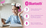 JoJo Siwa Kids Bluetooth Headphones for Wireless Rechargeable Foldable Bluetooth Headphones with Microphone Kid Friendly Sound