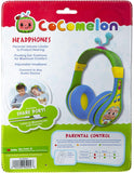 eKids Cocomelon Headphones for Kids, Wired Headphones for School, Home or Travel, Tangle Free Toddler Headphones with Volume Control, 3.5mm Jack, Includes Headphone Splitter