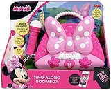 Minnie Mouse Voice Change Boombox with Microphone! Sing Along to Built in Music Or Connect Your Own Device! Minnie Bowtique Voice Change MP3 Boombox for Girls Who Love to Sing!