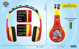 Paw Patrol Kids Bluetooth Headphones, Wireless Headphones with Microphone Includes Aux Cord, Volume Reduced Kids Foldable Headphones for School, Home, or Travel