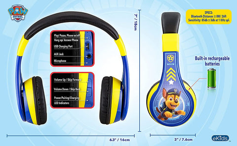 Paw Patrol Marshall Wired Headphones for Kids – eKids