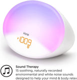 iHome Zenergy Sound Machine with Sunrise Alarm Clock, Built-in Bluetooth Speaker and Night Light, Bedroom Décor Designed for Anxiety Relief and Stress Relief